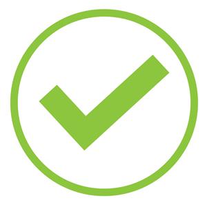 decorative photo of a green check mark 